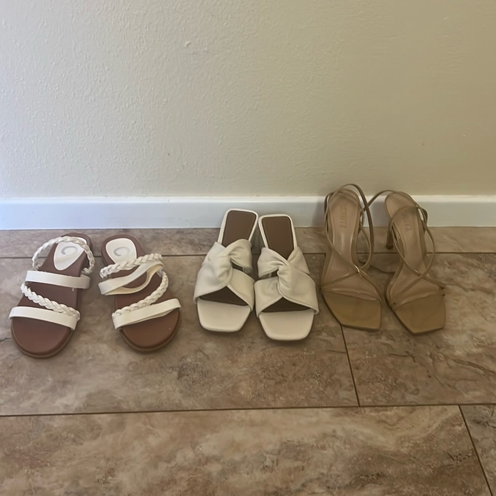 Bundle of 3 pairs of shoes size 7.